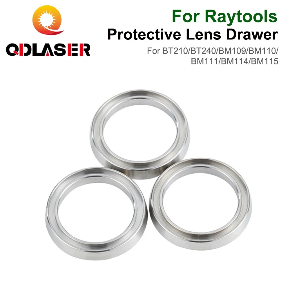 Lensa pelindung laci untuk Raytools Fiber Laser BT210/240S BM110/111/114/115 37x7 27.9x4.1mm cincin segel penutup lensa kursi