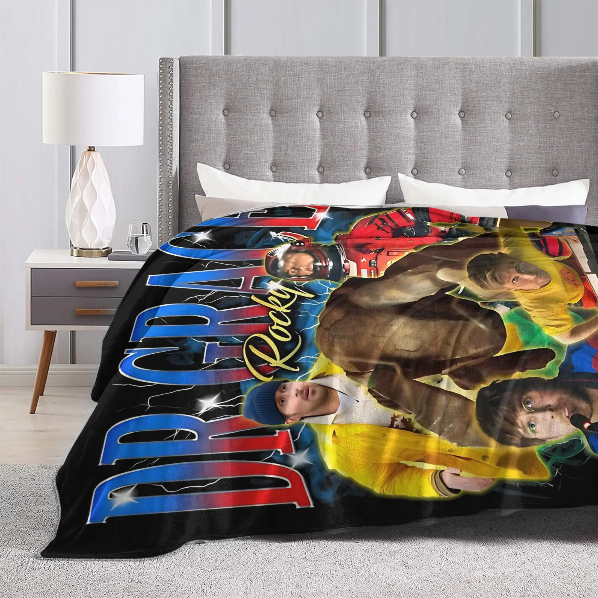 Dr Grace & Rockys Project Hail Mary Flannel Blanket Sci-Fi Meme Awesome Throw Blanket for Bed Sofa Couch 125*100cm Rug Piece