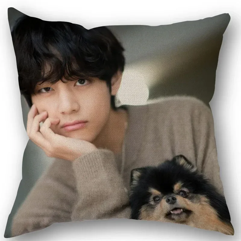 Kim Taehyung Pillowcase Wedding Decorative Cotton Pillow Case For Home Pillow Cover 45X45cm home decor