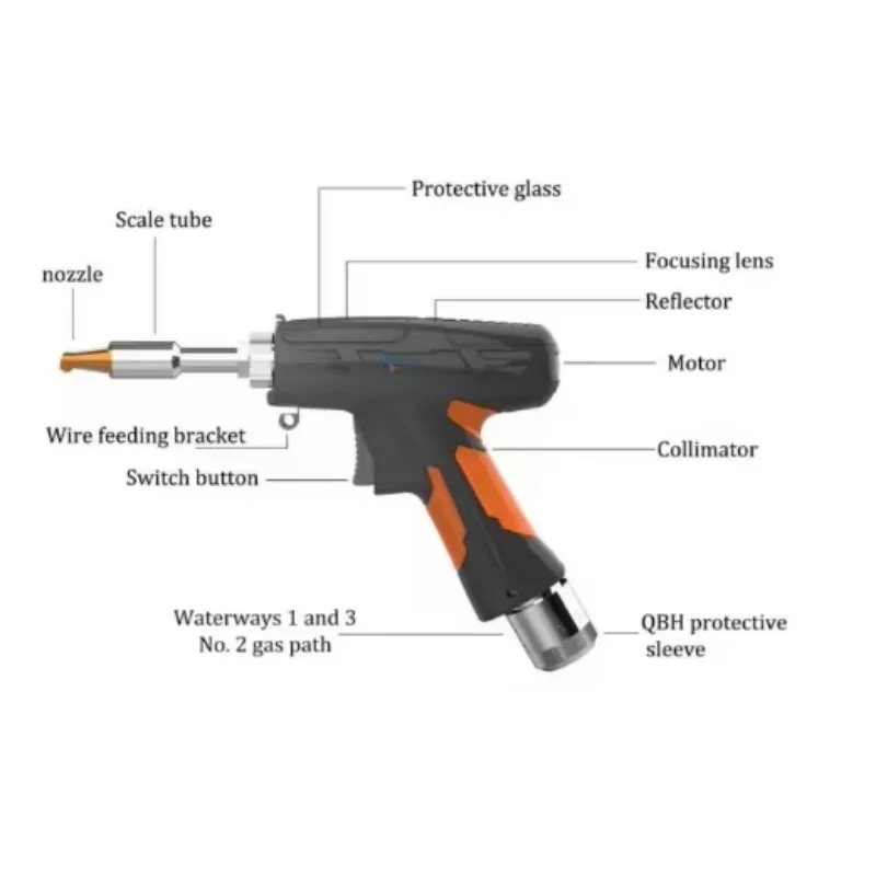 

HotHandheld Laser Soldering Head 1000W 1500W 2000W Fiber Laser Welding Gun