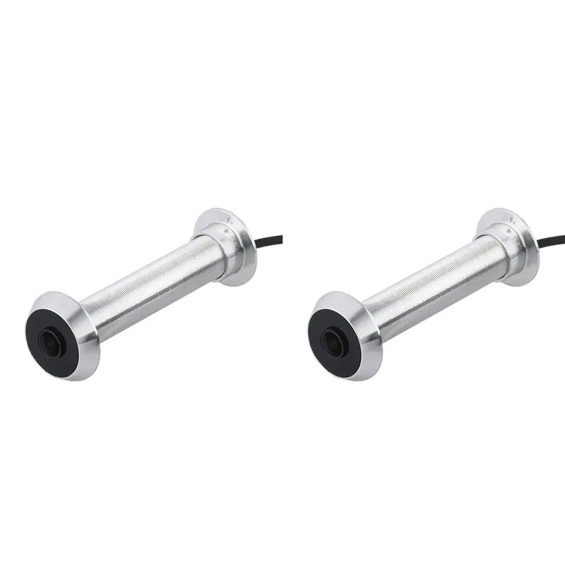 【MUST-HAVE】2X 1080P Tuya Smart Life Home Digital Viewer Peepholes Door Camera Eye Wifi IR Night Vision EU PLUG Silver