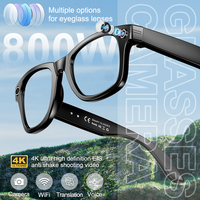 2025 New Men 800W Pixel AI Camera Smart Glasses 4K Ultra HD WiFi Translation Voice Call Waterproof Anti Blue Light Man Glasses