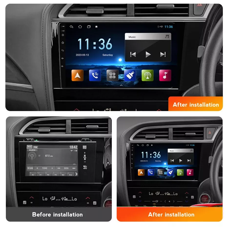 Carplay Android 14 Car For Honda Shuttle 2 2015 - 2020 Auto Radio Stereo Multimedia Player GPS Navigation NO 2DIN DVD Dash Cam