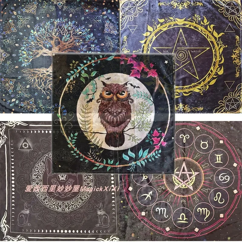 

Soft Astrology tablecloth altar wicca Pentagram Tarot table cloth Divination Board Game cards witchcraft supplies for altar