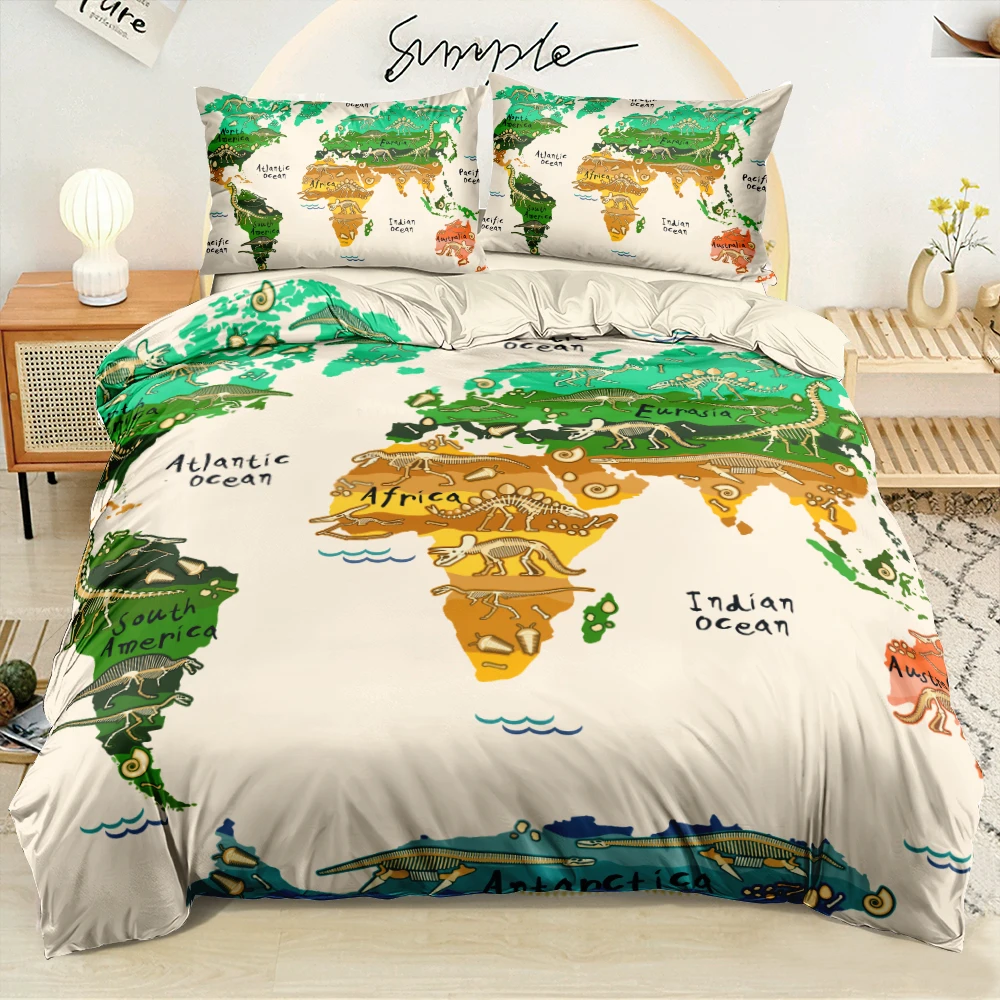 3D Digital Howling Dinosaur Comforter Bedding Sets Camel Duvet Cover Set Single Double King Size 220x240cm Bed Linen Bedroom