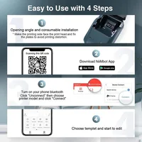 Portable Thermal Self-adhesive Labels Printer Mini Maker Pocket Printer Mobile Bluetooth Pocket Tag Price Machine NEW 3