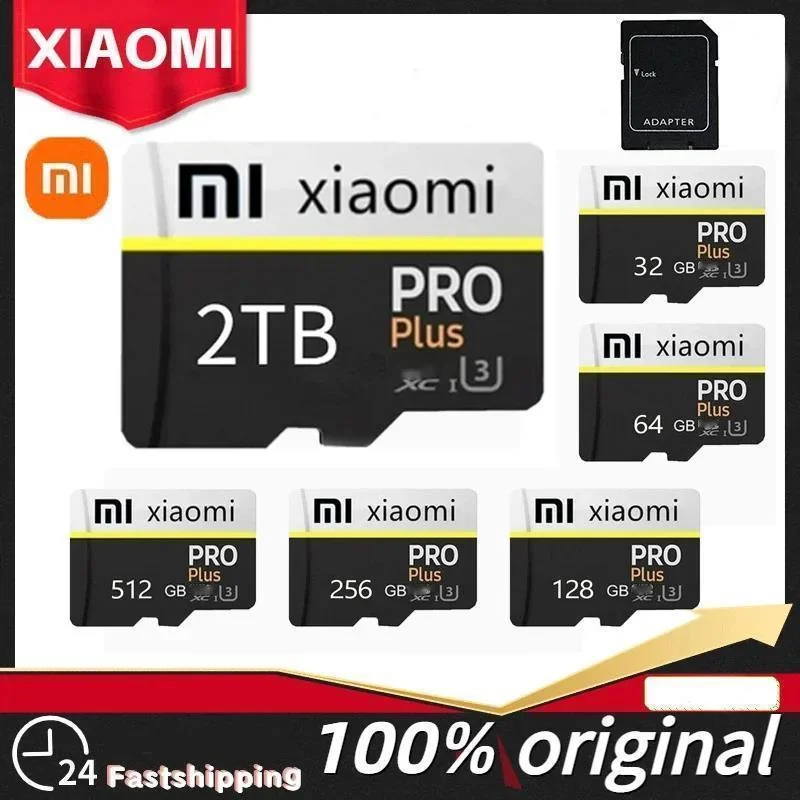 Xiaomi Micro karta SDXC 1TB 2TB 256GB 512GB karta pamięci Class10 TF karta 512GBTF Minisd pamięć Flash USB Pendrive Free Adapter