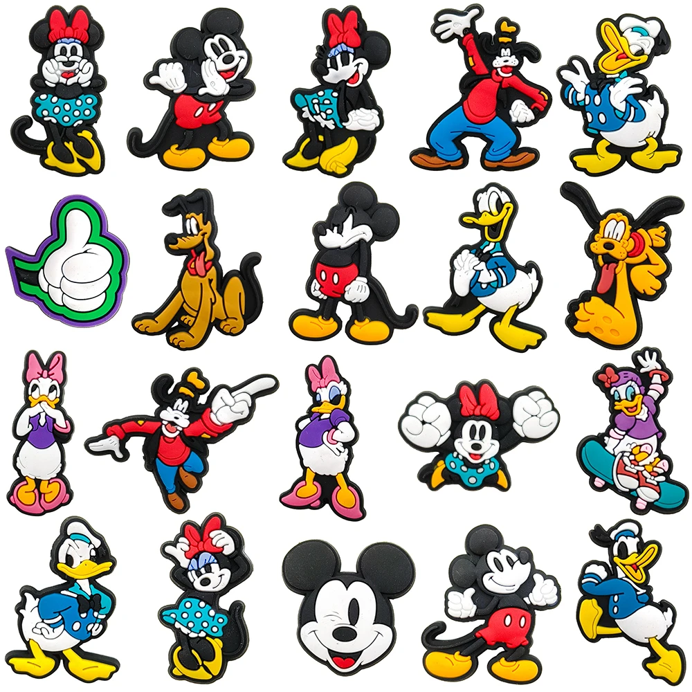 8-48Pcs Hot Toys Disney Mickey Shoe Charms DIY Cartoon Shoe Decoration Accessories Clog Sandals Wristband Buckle for Kids Gifts image 4