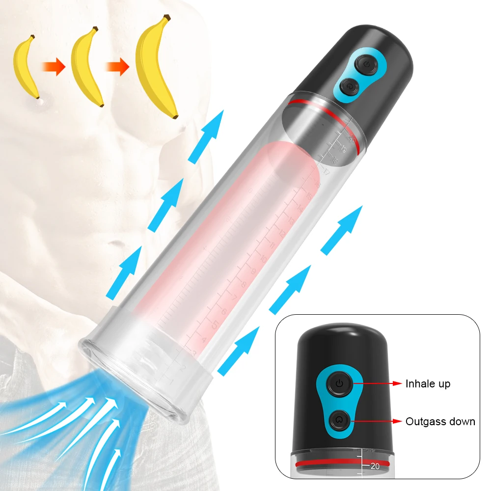 Electric Penis Pump Enlarge Vacuum Pump Automatic Penis Enlargement Extend Pump Dick Masturbator Penis Trainer Sex Toys for Man