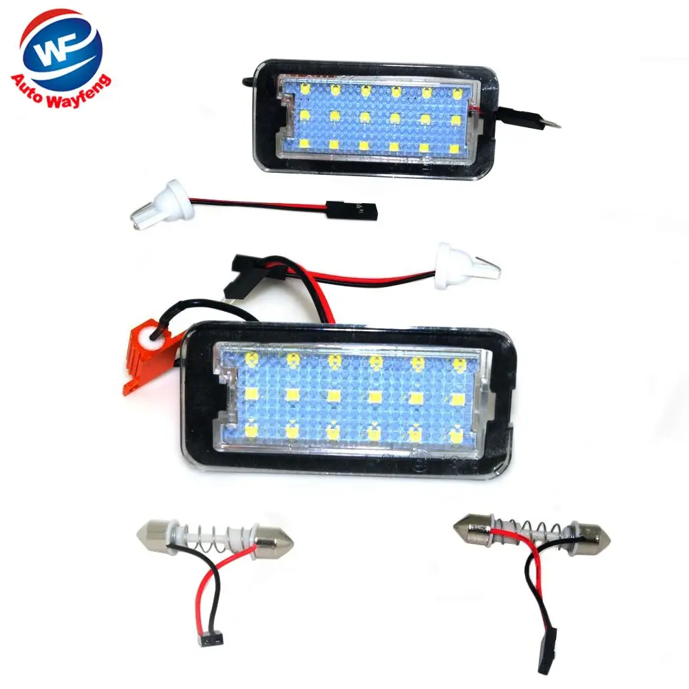 

2Pcs/Set SUNKIA LED License Plate Lamp Light for FIAT 500 500C 2009-2015 Car Styling Error Free Canbus Pure White