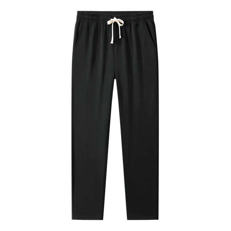 

Men's Solid Color Elastic High Waist Pocket Casual Sports Fashion Trousers