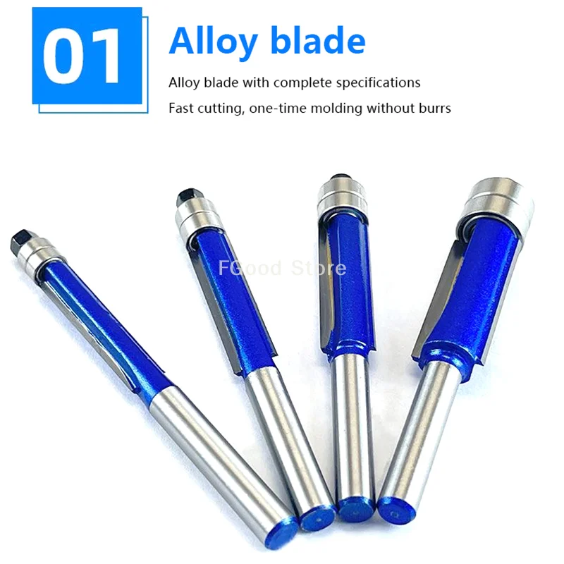 

Head Double Bearing Trimming Knife Woodworking Milling Cutter Trimming Knife Milling Cutter Set Straight Knife