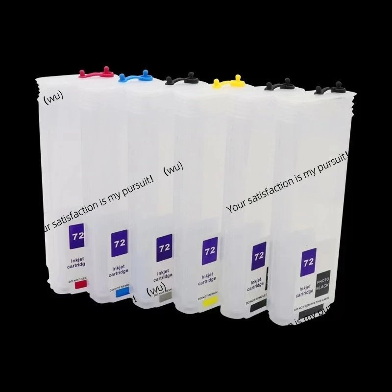 Refillable Ink Cartridge HP72 for HP Designjet T610 T620 T770 T790 T1100 T1120 T1200 T1300 T2300 Printer With ARC Chip