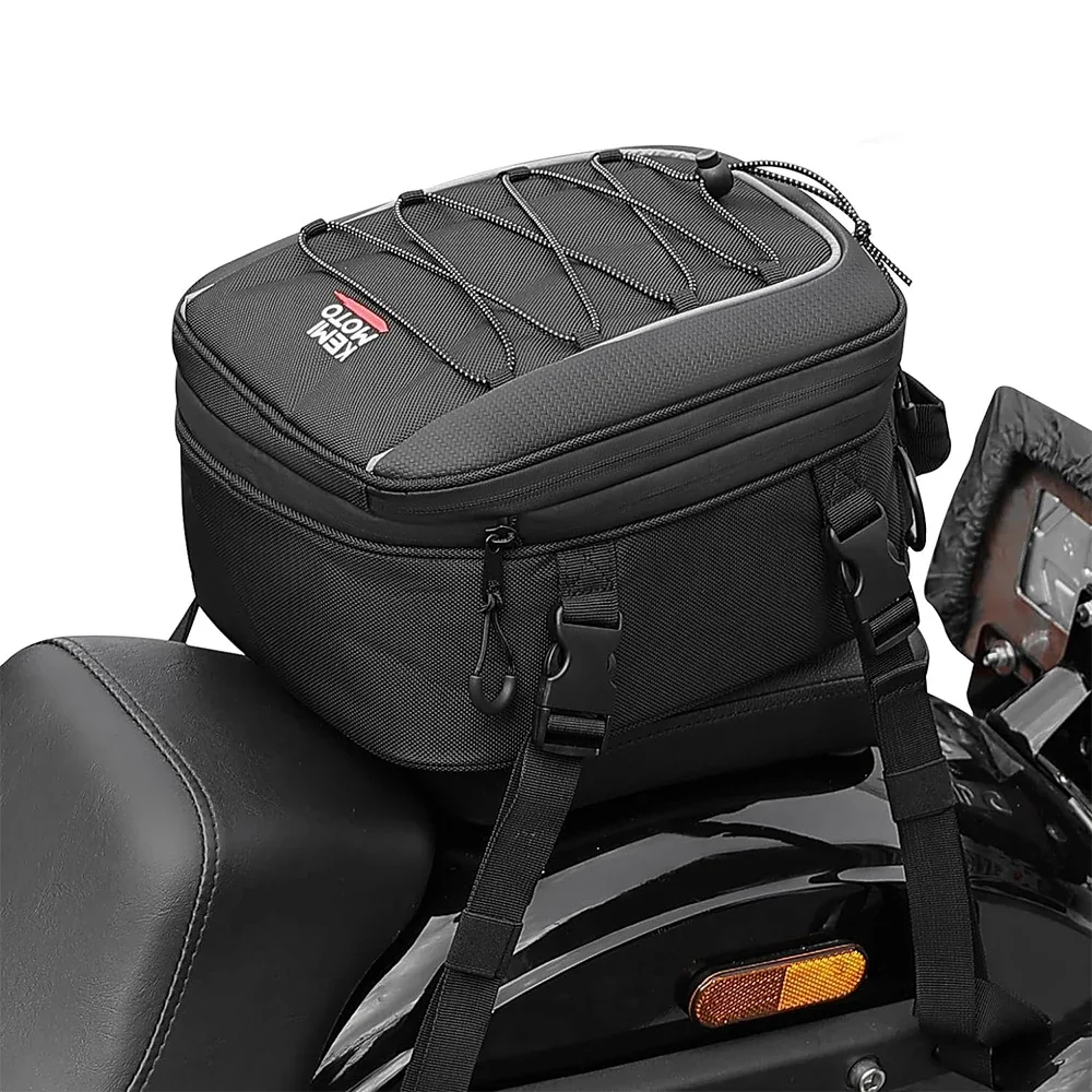 Bolsas traseras para motocicleta, bolsa de almacenamiento de equipaje de viaje para asiento trasero, Universal para BMW R1250GS R1200GS, bolsas para asiento trasero de Moto con cubierta para lluvia