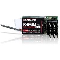 Radiolink R4FGM V2.2 4 Channels Tiny RC Gyro Receiver for Mini RC Cars 1/28 Boats 3-10V Long Control Distance RC8X RC4GS V3 RC6G