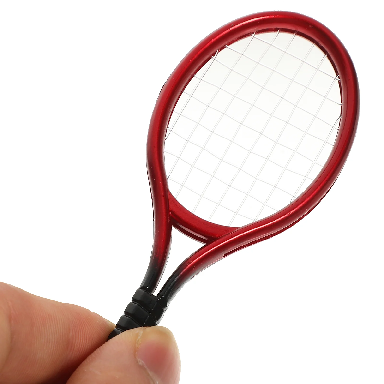 Mini raquette de tennis en plastique, modèle extérieur de maison, jouet l'inventaire, accessoires d'outils, décor de poupées, 2 ensembles