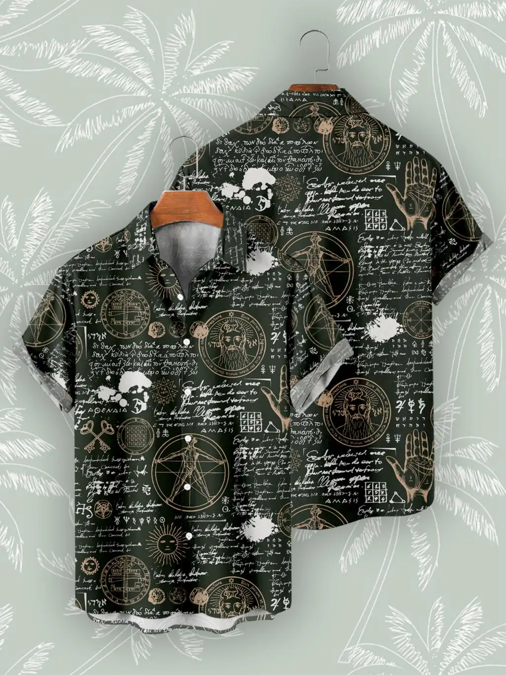 2024Hawaiian Shirts For Men\'s Skull Summer Casual Short Sleeve Y2k High Quality Oversized Streetwear Vintage Beach Tops Clothing