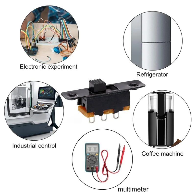 AA60-полюсный переключатель для крепления на панели, 3 контакта с паяным наконечником, вкл./выкл., 2 положения, 50 шт.