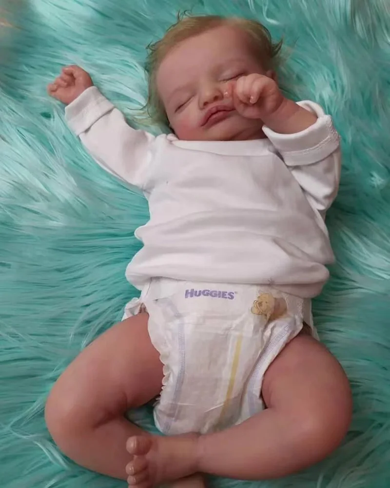 

Cokela 20inch/50cm Real baby doll Real Soft Touch Baby Realistic Silicone Reborn Baby Doll With Hand-Drawing Hair