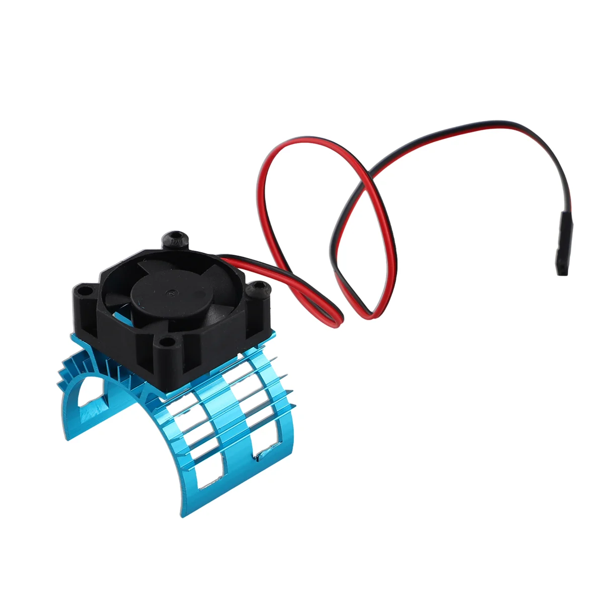 B66C For WLtoys A959-B 144001 124019 RC Car Aluminum Alloy Motor Heatsink Cover with Cooling Fan for 540 550 3650 Motor,1