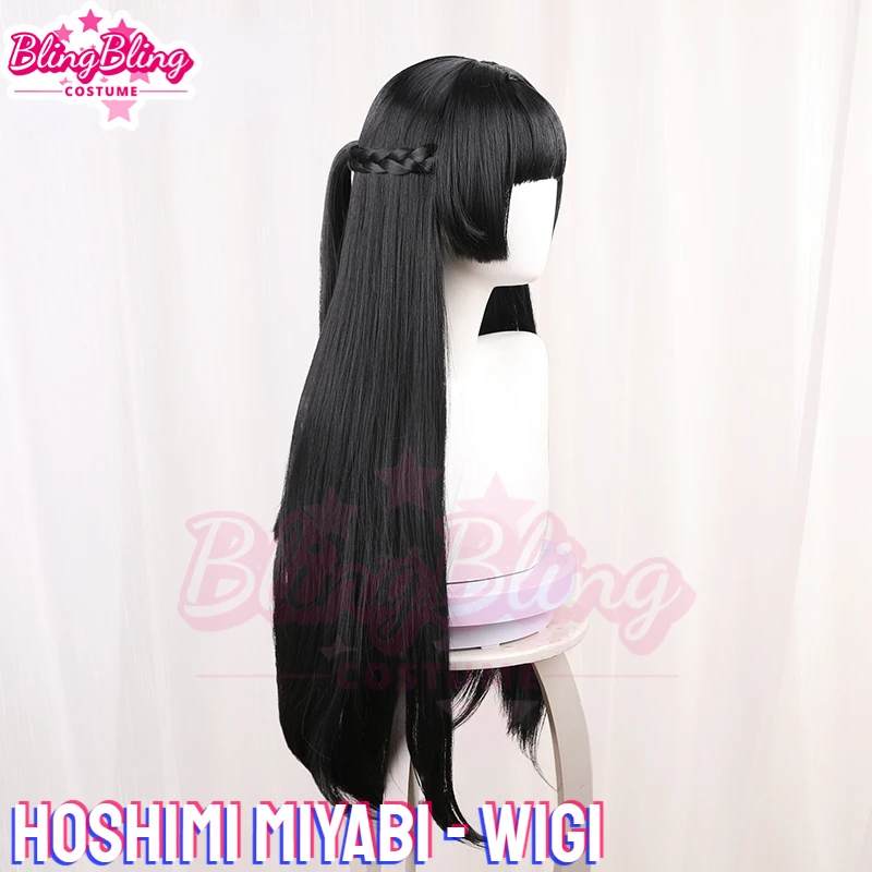 Game Zenless Zone Zero Hoshimi Cosplay Miyabi Wig Game ZZZ Hoshimi Miyabi Cosplay Wig Black Long Straight Wig