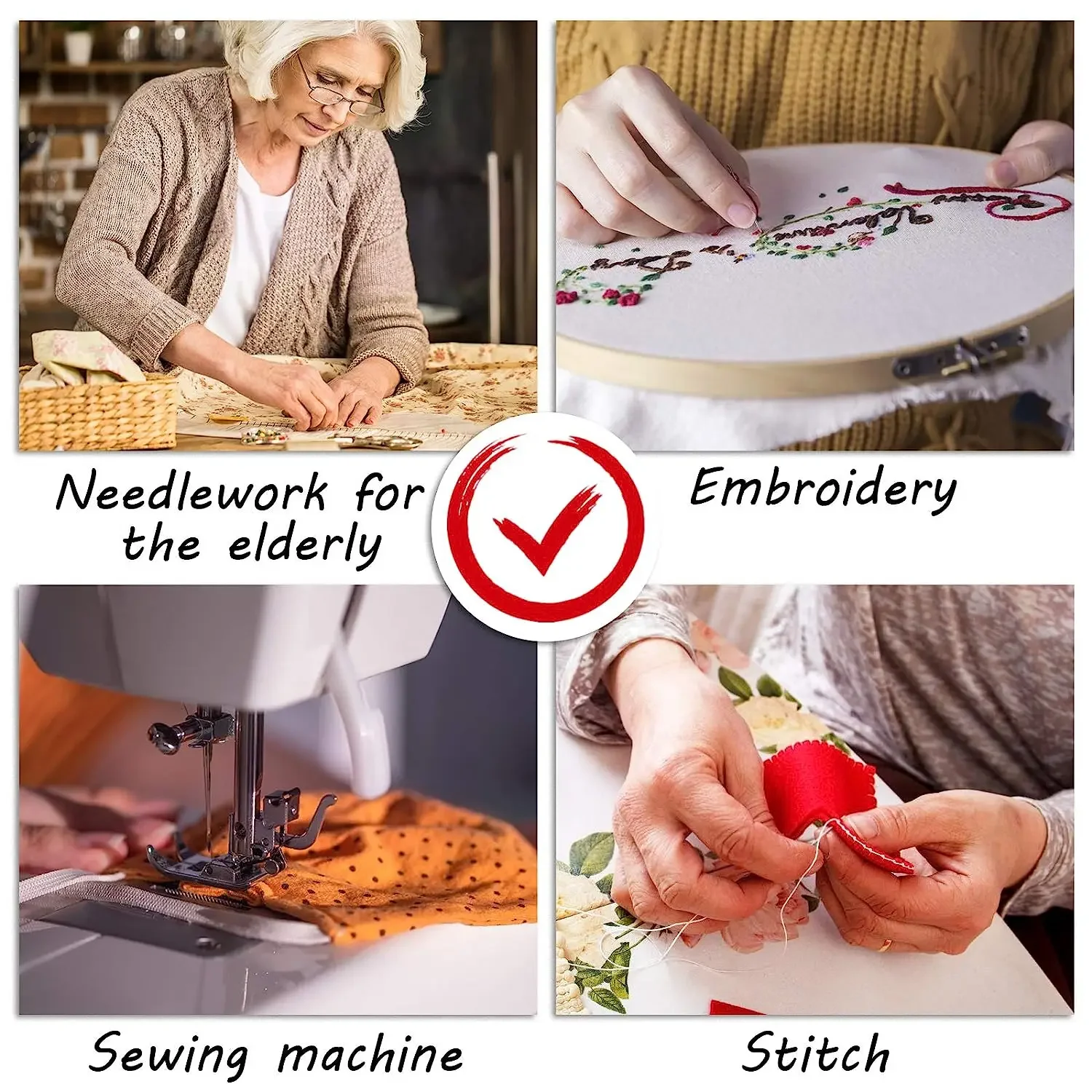 Simple needle threader for the elderly Quick needle threader Needlework accessories DIY home use hand crank sewing machine tools