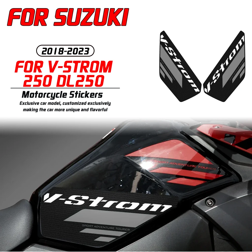 

For Suzuki V-Strom 250 DL250 2018-2023 motorcycle modification side fuel tank pad anti slip leather sticker