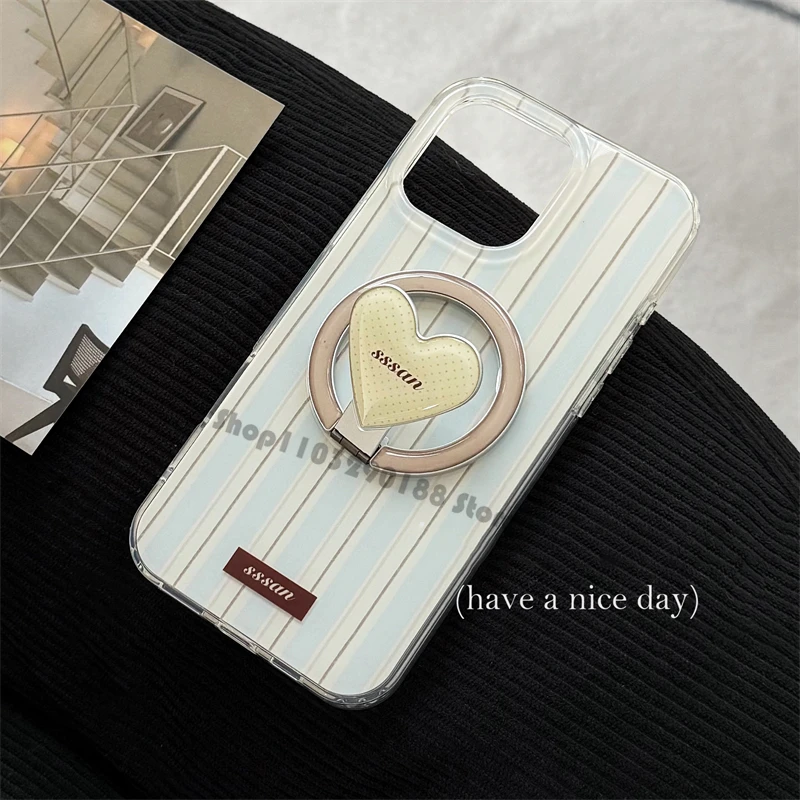 かわいいハート型のマグネット式グリップトック、iPhoneやiPadに適したマグセーフ対応スマホホルダー