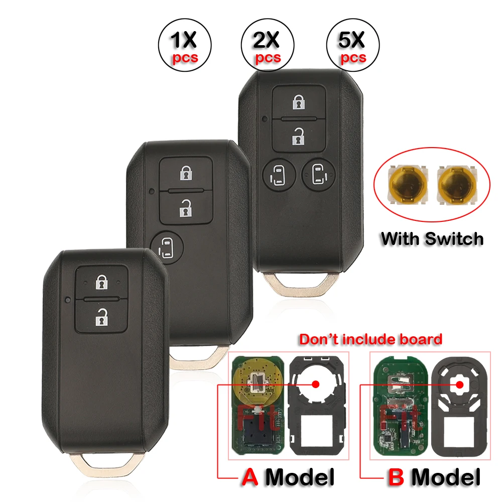 

jingyuqin 2 3 Buttons Case for Suzuki Swift Ertiga 2018 2019 2020 2021 2022 2023 Auto Smart Remote Control Key Shell Cover Fob