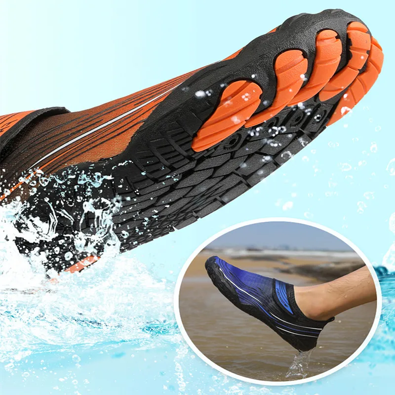 Mens Water Shoes Barefoot Quick Dry Aqua Beach Shoes Slip-on Soft Beach Women Water Shoe Outdoor for Pool Surf Swimming Shoes