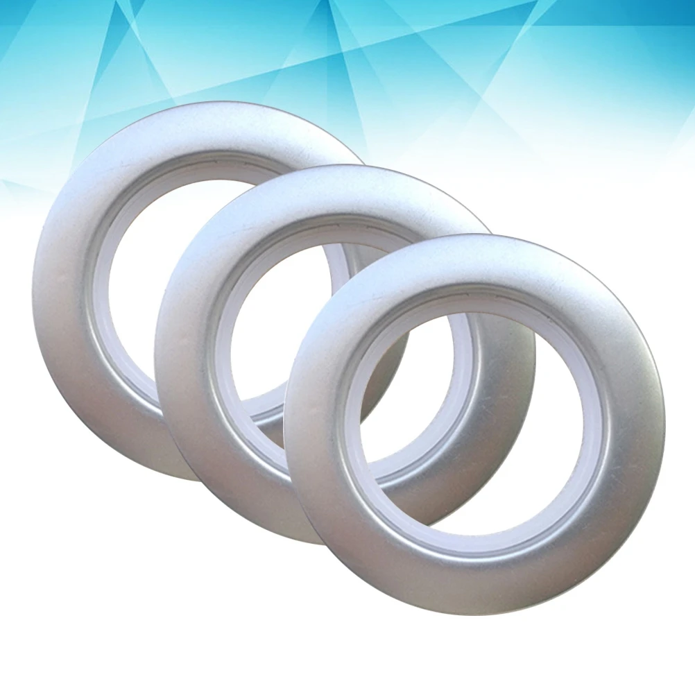 

20pcs Curtain Rings Snap Fix Eyelet Ring For Curtains Small Pockets Iron Material Low Noise Slide Silver Decor Accessories