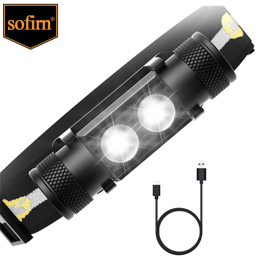 H25S LED far 18650 pil güçlü far 1200 lümen SST40 USB şarj edilebilir lamba