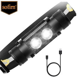 Latarka czołowa LED H25S 18650 Bateria Mocny reflektor 1200 lumenów SST40 Lampa akumulatorowa USB