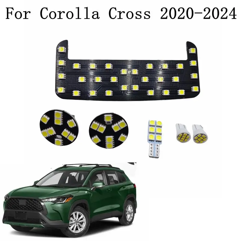

6pcs LED Interior Light Bulb Kit For Toyota Corolla Cross 2020 2021 2022 2023 Car LED Dome Map Trunk Reading Lamp Canbus Error