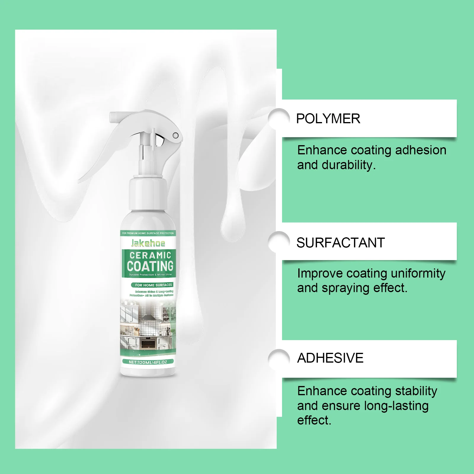 Indoor Ceramic Tile Coating Spray - Household Tile Cleaner Polishing Wax Removal Refurbishment Spray for Home Use