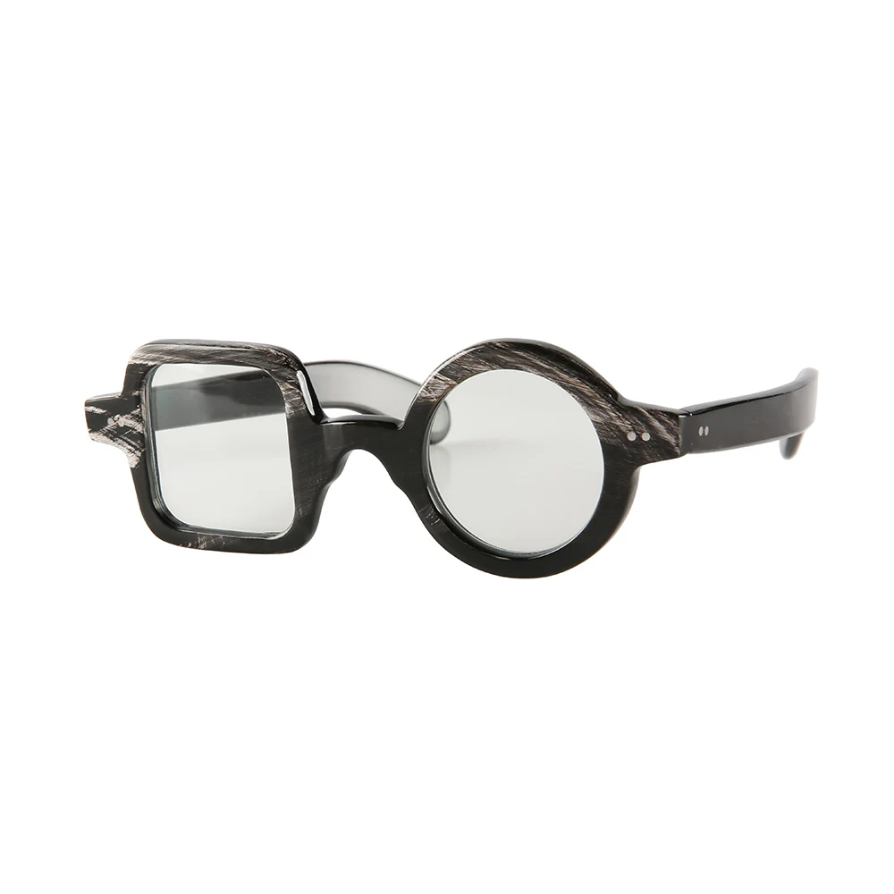 Eyeglass Frames Unique Vintage Round Square Stripe Myopia Eyewear Handmade Buffalo Horn Prescription Reading Man Glasses Frames - view 6