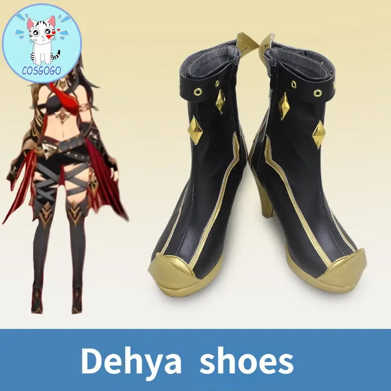 COSGOGO Game Sumeru Dehya Cosplay Costumes Boots Genshin Impact Dehya Sumeru Cosplay Shoes High Heel Women Men