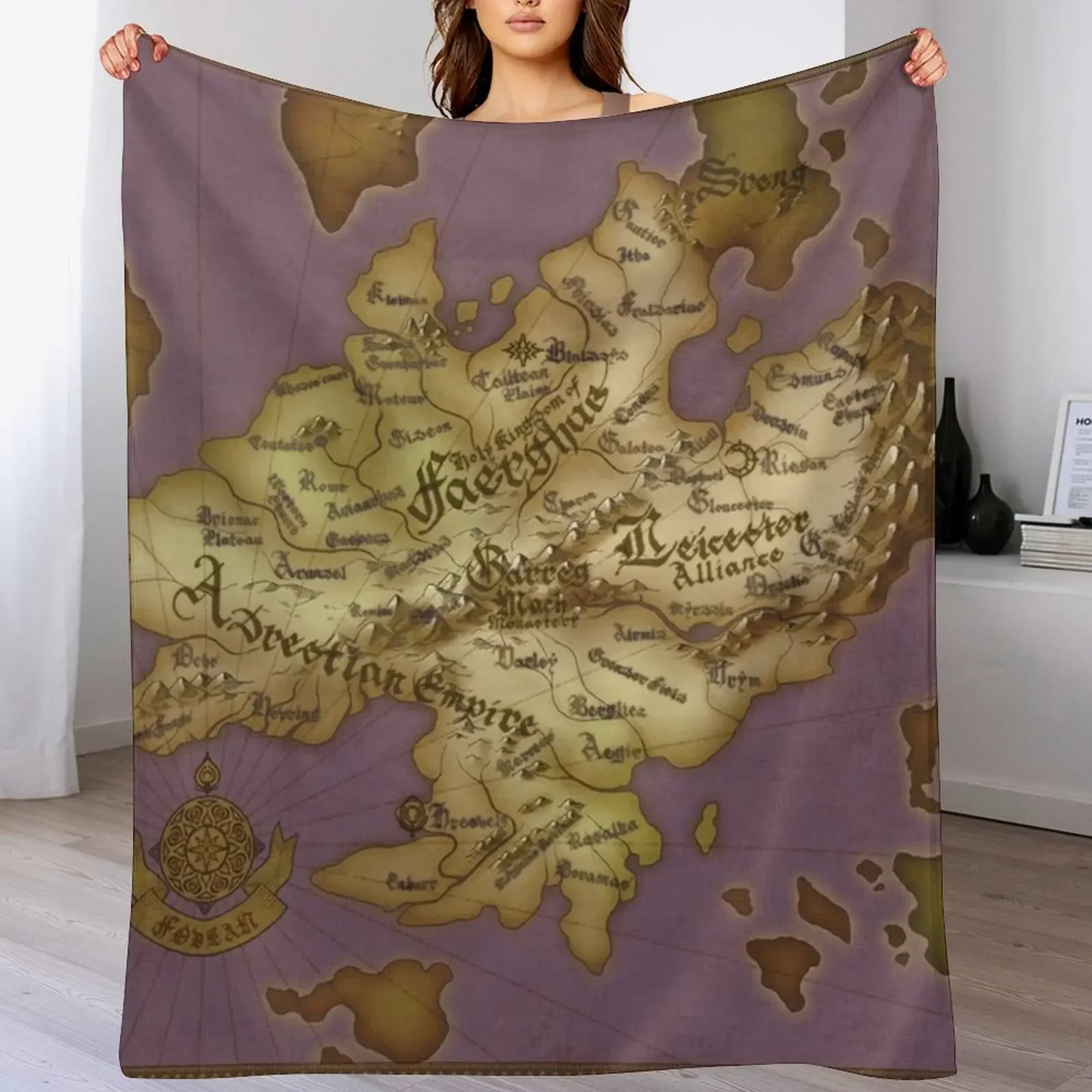 

Fire Emblem Fodlan Map Throw Blanket Sleeping Bag Travel Thins Blankets