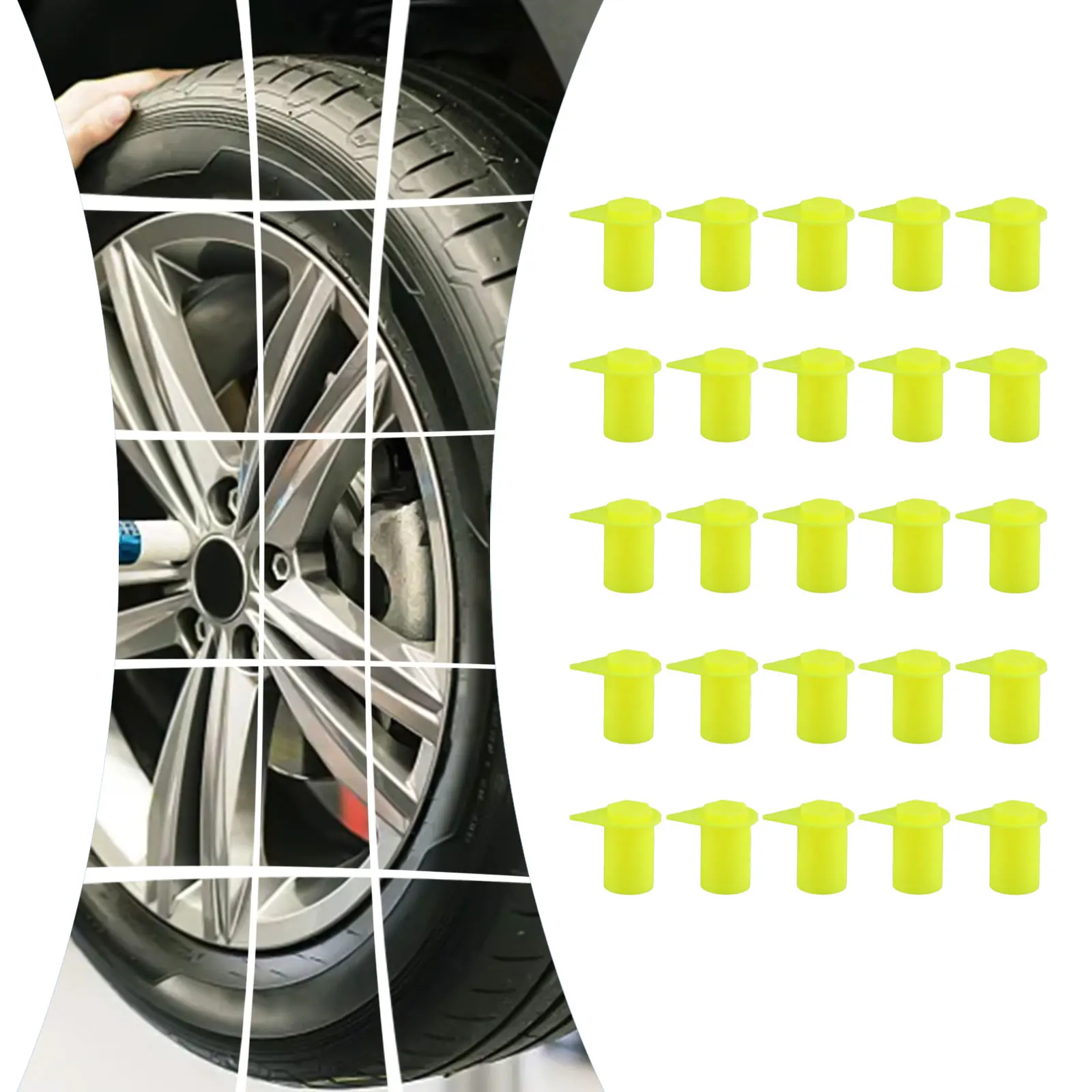 Long Wheel Nut Indicators Dust Cap Indicators Enhanced Safety Versatile Usage Prevent Accidents Prevent Wheel Hub Damage