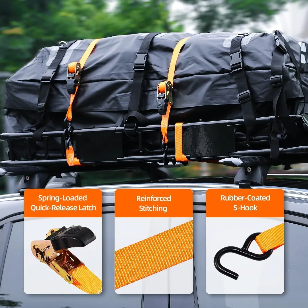 Store Best-Sellers Heavy Duty 51 x 36 x 5 Roof Rack Cargo Basket Carrier with Waterproof Bag Net Ratchet Straps for SUV Truck Ro