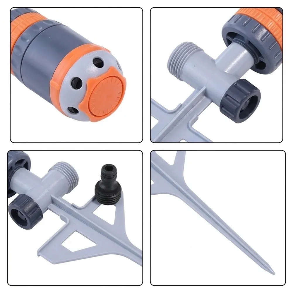 Grey ABS Ground Mounted Sprinkler Adjustable Direction for Efficient Garden Watering 1 Piece 12.5cm x 5.5cm x 35cm