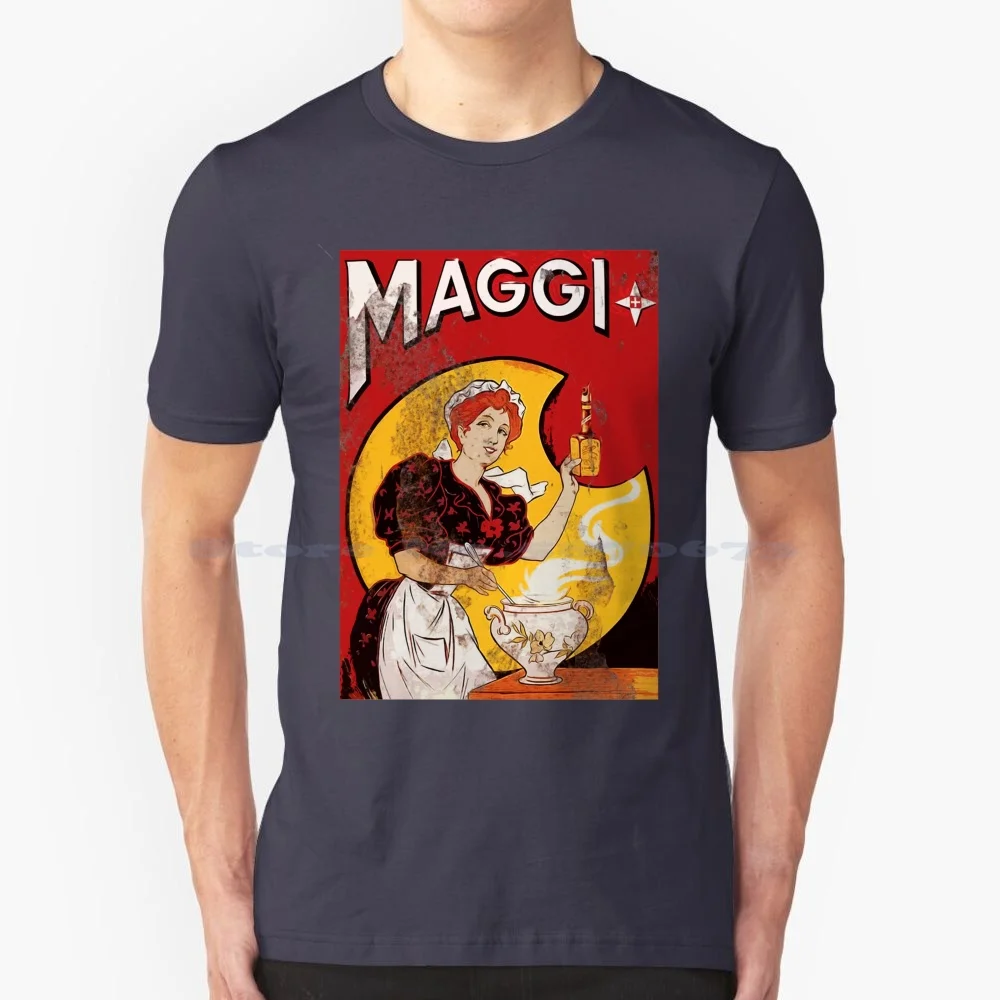 Maggi Magic T Shirt 100% Cotton Tee Maggi Publicity Vintage Former Collection Soy Sauce Food Meal Instant Soup Broth Ketchup