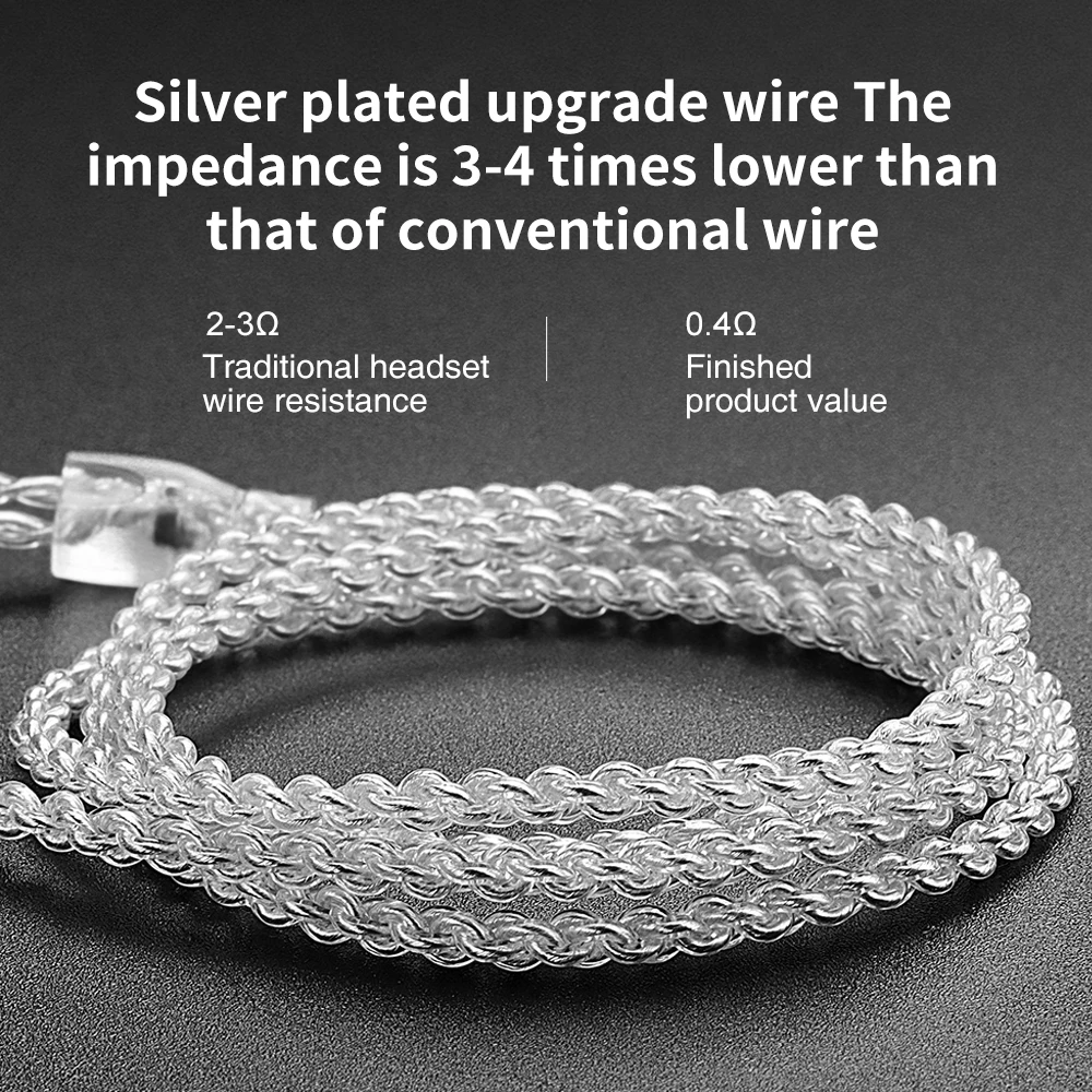 تريليون A2 متوازن كابل الفضة مطلي كابل ايفي سماعة 2M/3M موصل استخدام ل تريليون VX برو TA1 MT1 CS2 باكس ل KZ