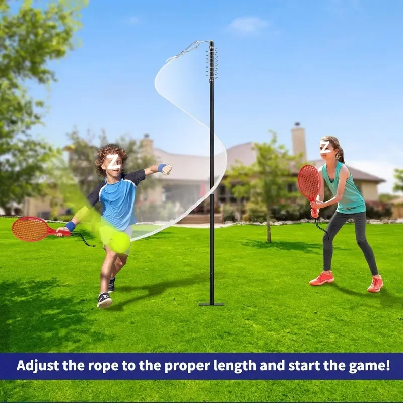 Tennis Training Aid Rebound Base for Beginners Kids Youth Practice Tool Solo Exercise Equipment Portable Backboard Set for