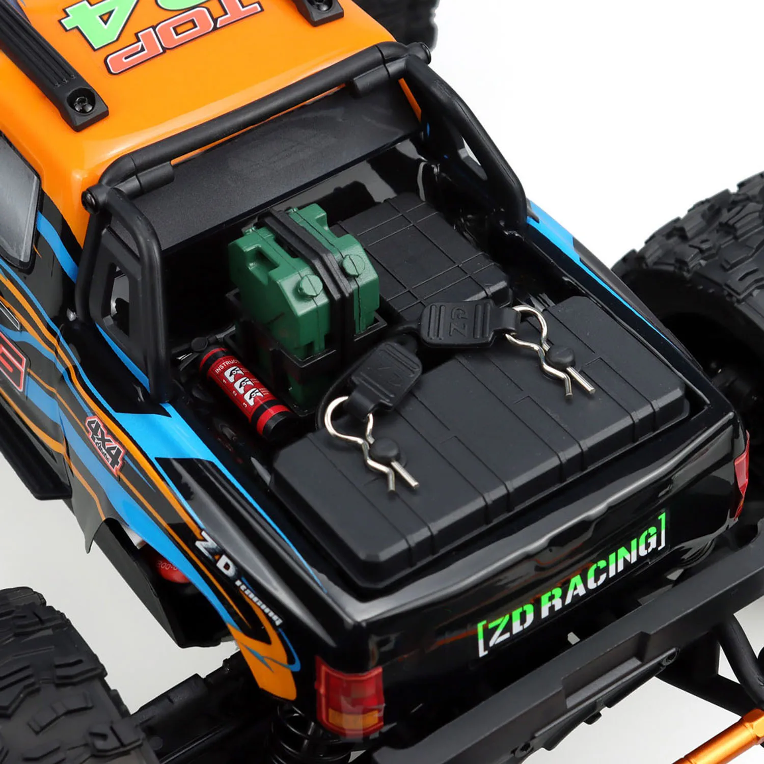 1/16 ZD Racing MT16 RC Big Tire Truck 4x4 Ferngesteuertes Offroad-Fahrzeug 2845 Bürstenloser Motor 35A ESC Akku RTR Modellauto – Detail 10