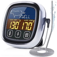 Digital Meat Kitchen Thermometer Timer Mode Waterproof Steak BBQ Timer Cooking Tools Kitchen Meat Probe Thermometer for Grilling