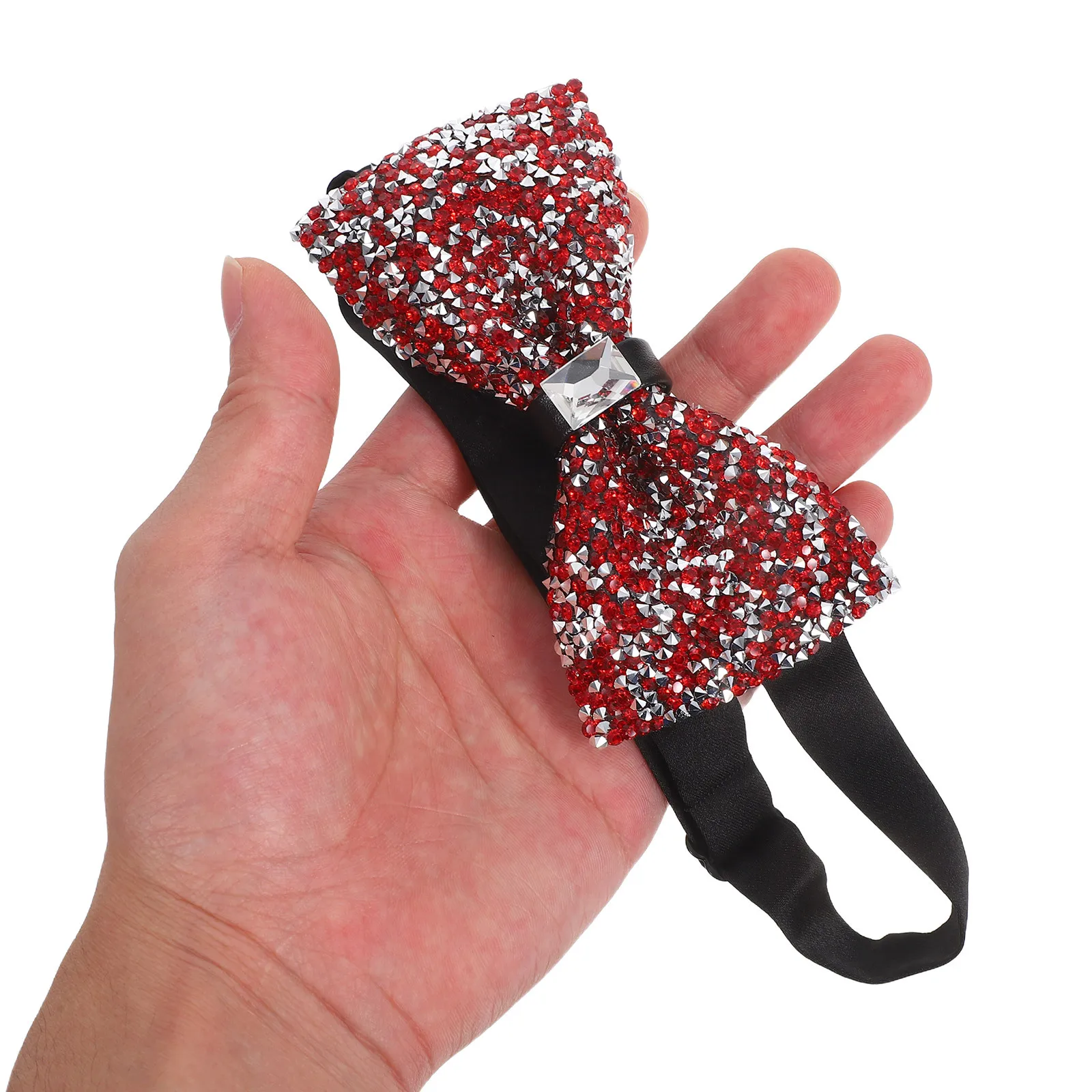 

For Men Rhinestone Pre Tied Bowtie Rhinestone Bow Men Luxury Suit Accessory Wedding Party Formal Events Necktie