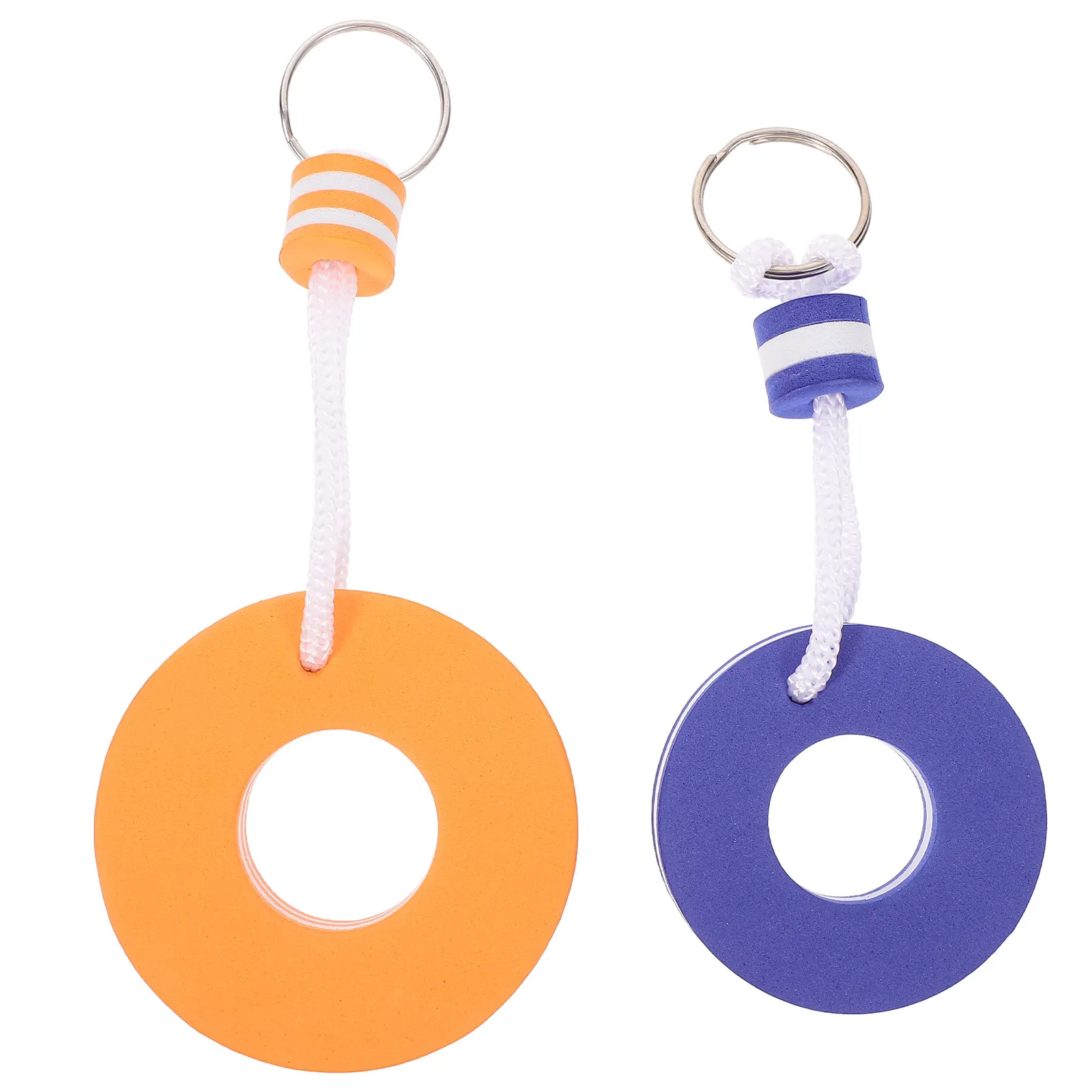 

2Pcs Bright Color Floating Key Ring Lightweight Waterproof Eva Boat Keychain for Sailing Boating Fishing Pool Surfing Water