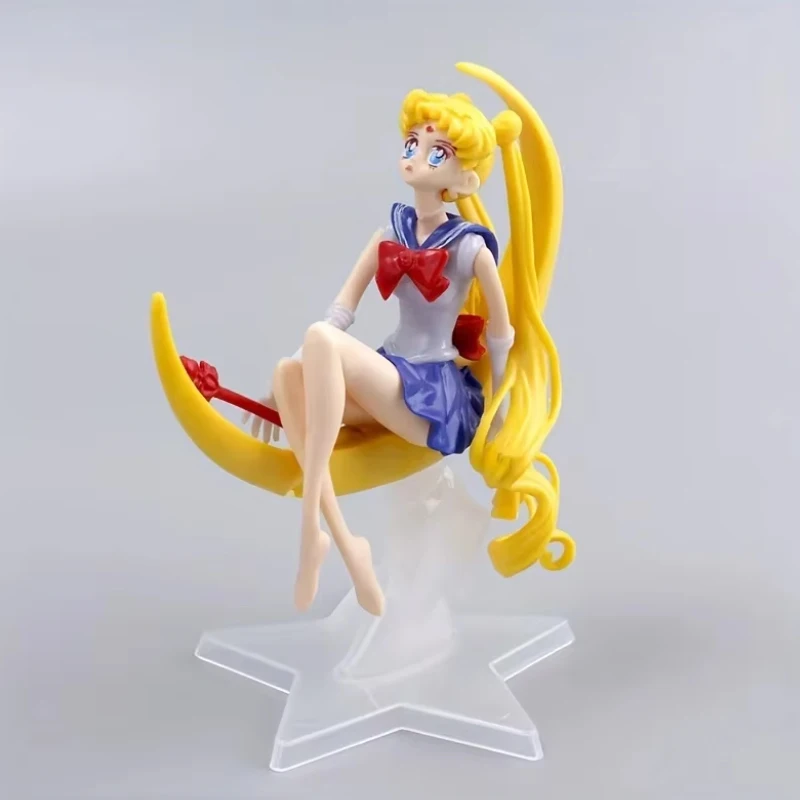 15 センチメートルアニメ美少女戦士セーラームーン PVC 人形女の子のおもちゃケーキ装飾アクションフィギュアモデル車の装飾子供の誕生日ギフト人形