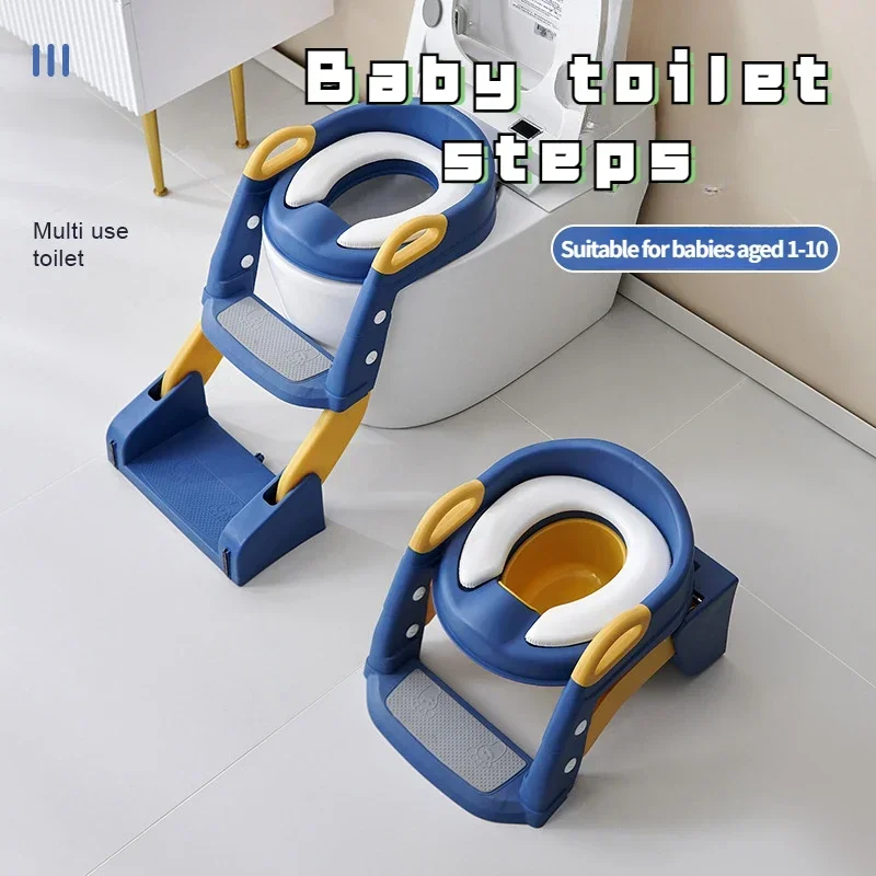 Baby Toilet Folding Rack Step Stool Stair Style Children's Toilet Boy and GirlChild Step Seat Ring Baby Potty Toilet